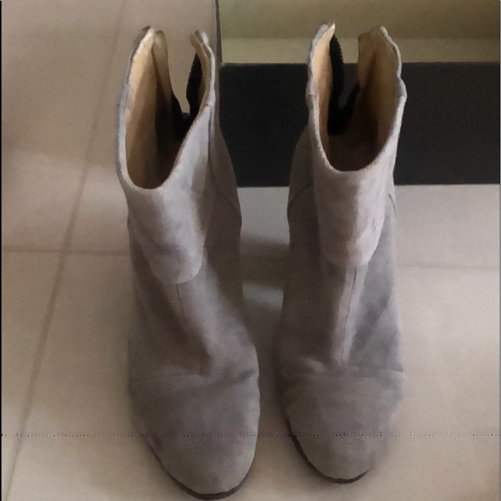 Rag and Bone classic newbury grey canvas boot